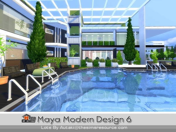 Sims 4 Maya Modern Design 6 house by autaki at TSR