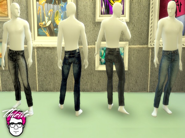 Sims 4 Skinny Jeans for males by thlleite at TSR