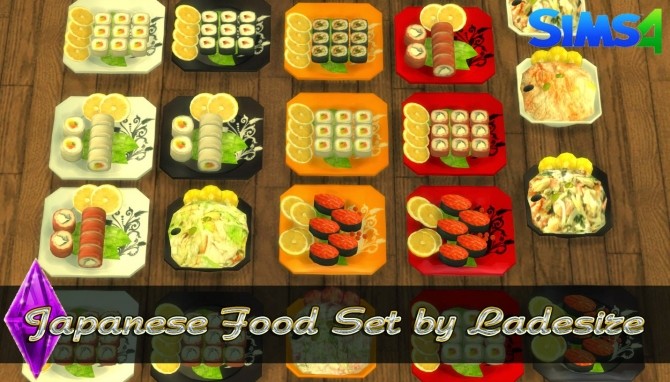 Sims 4 Japanese Food Set at Ladesire