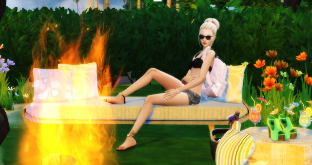 Sims 4 Summer Chill Pose In Game by Dreacia at My Fabulous Sims