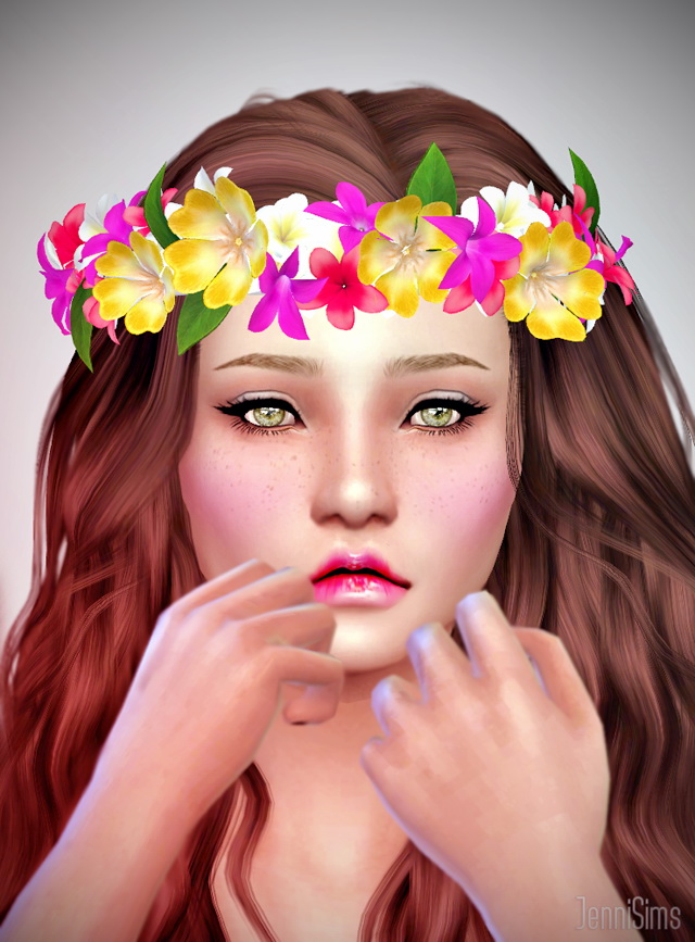Sims 4 Crown diadem of flowers at Jenni Sims