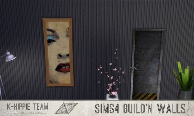 Sims 4 7 Metal Walls true seamless volumes 1 & 2 at K hippie