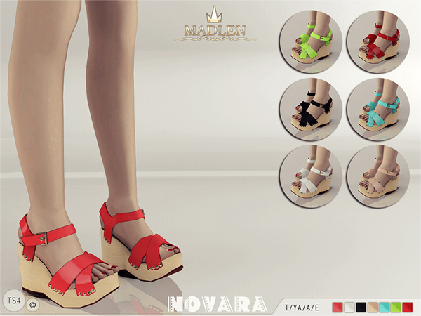 Sims 4 Madlen Novara Sandals by MJ95 at TSR