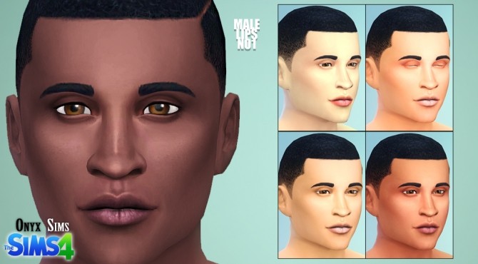 Sims 4 Male Lips No1 by Kiara Rawks at Onyx Sims