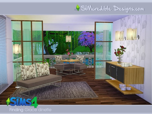 Sims 4 Finding Grace Dinette by SIMcredible! at TSR