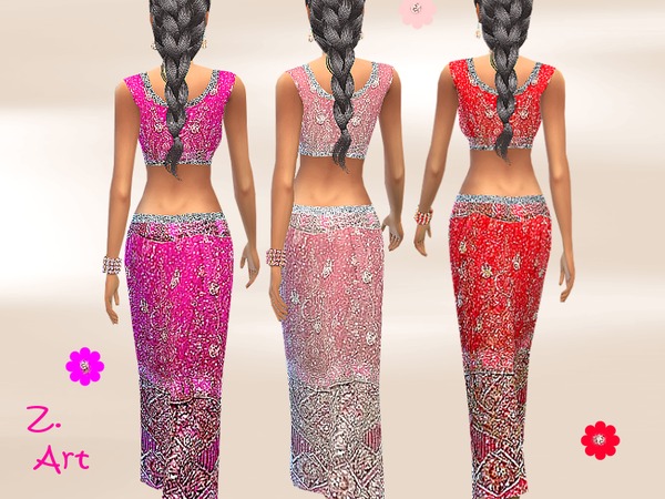 Sims 4 Touch of India outfit by Zuckerschnute20 at TSR