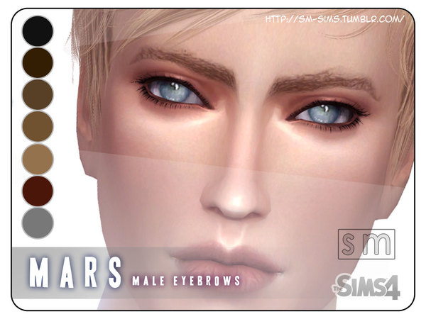 Sims 4 Mars Male Brows by Screaming Mustard at TSR