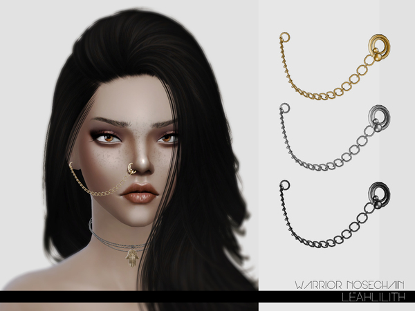 Sims 4 Warrior Nosechain by Leah Lillith at TSR