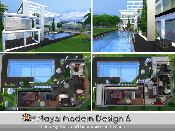 Sims 4 Maya Modern Design 6 house by autaki at TSR