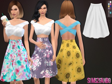 42Spring set top and skirt by sims2fanbg at TSR » Sims 4 Updates