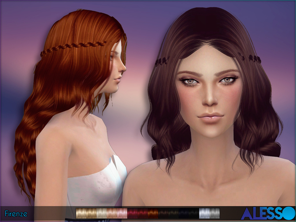Sims 4 Firenze hair by Alesso at TSR