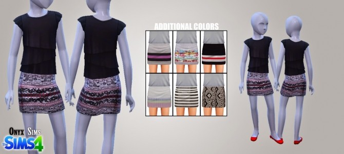 Sims 4 CF Patterned Skirts by Kiara Rawks at Onyx Sims
