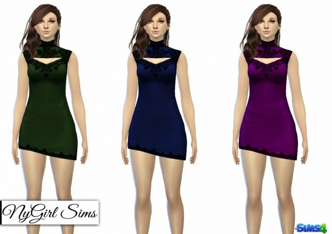 Sims 4 Lace Overlay Bodycon Dress at NyGirl Sims