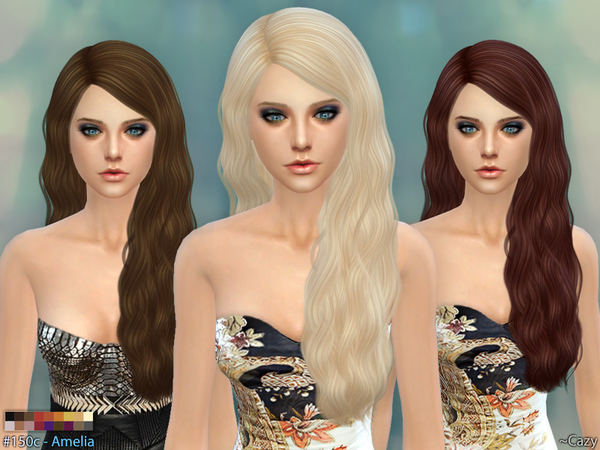 Sims 4 Amelia Hair by Cazy at TSR
