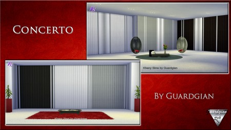 Sims 4 CONCERTO walls by Guardgian at Khany Sims