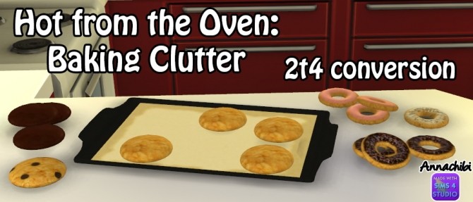 Sims 4 Hot from the Oven: Baking Clutter by simal10 converted to TS4 at Annachibi’s Sims