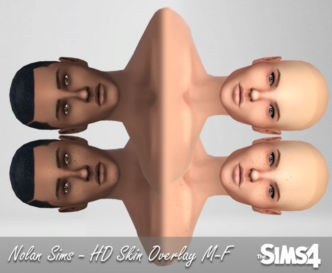 Sims 4 HD skin overlay M F at Nolan Sims