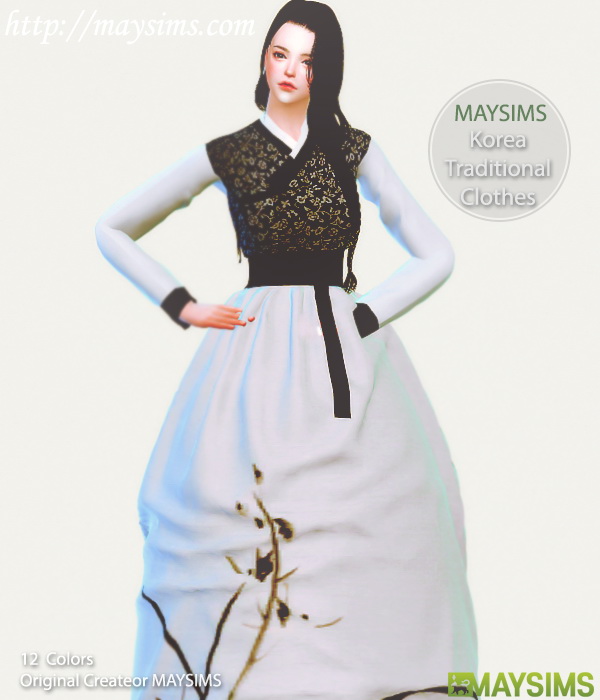 Sims 4 HanBok Korean traditional dresses at May Sims