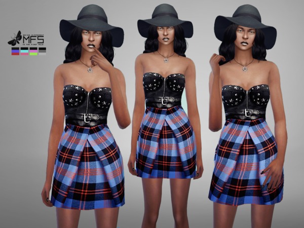 Sims 4 MFS Penny Dress by MissFortune at TSR