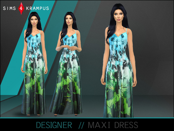 Sims 4 Designer Maxi Dress by SIms4Krampus at TSR
