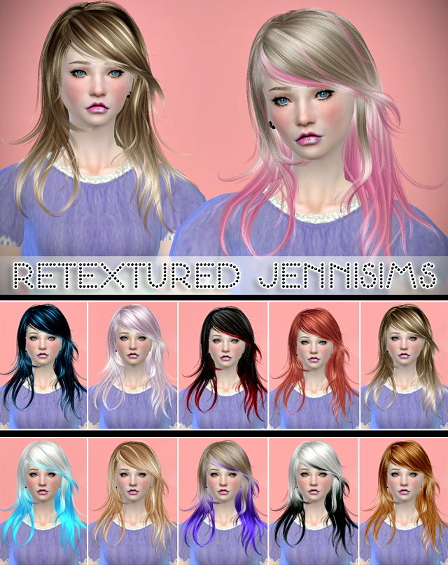 Sims 4 Newsea Flying Dance Hair retextured at Jenni Sims