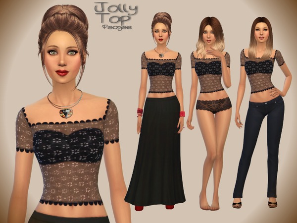 Sims 4 Jolly Top by Paogae at TSR