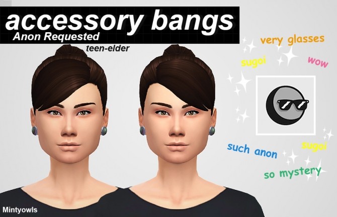 Sims 4 Requested accessory bangs at MintyOwls