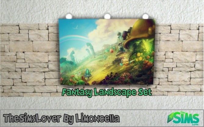 Sims 4 Fantasy Landscape set by Limoncella at The Sims Lover