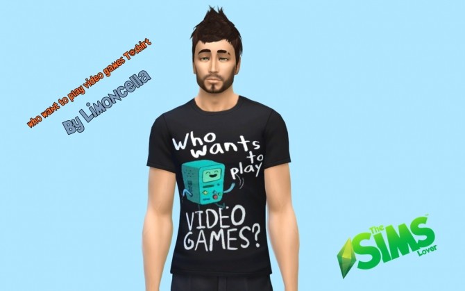 Sims 4 Play video games T shirt M by Limoncella at The Sims Lover