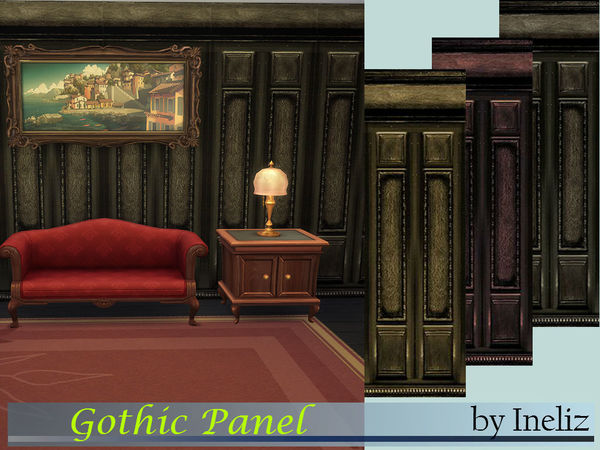 Sims 4 Gothic Panel by Ineliz at TSR