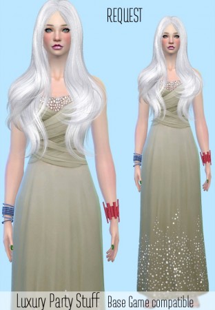 Luxury Party Stuff (Bracelets,Dress) Conversion Base Game compatible at Jenni Sims