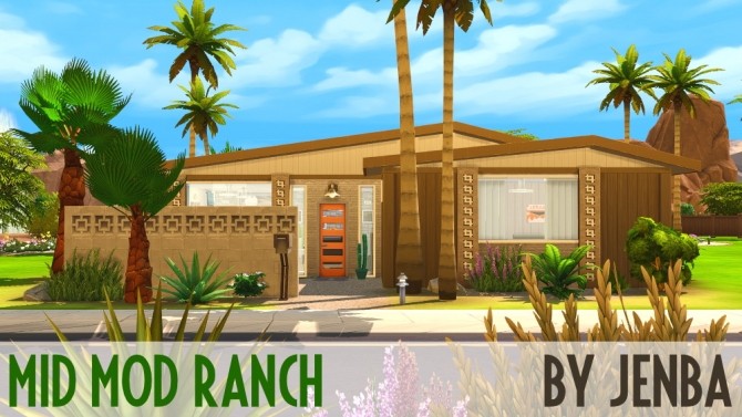 Sims 4 Mid Mod Ranch at Jenba Sims