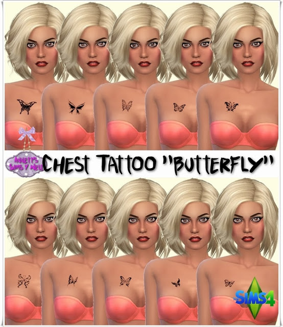 Sims 4 Butterfly Chest Tattoos at Annett’s Sims 4 Welt