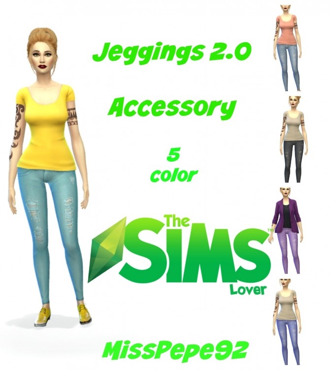 Sims 4 Jeggings / Jeans by MissPepe92 at The Sims Lover