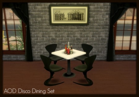 TS2 to TS4 AOD Disco Dining Set by Elias943 at Mod The Sims