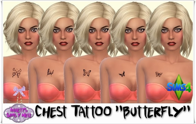 Sims 4 Butterfly Chest Tattoos at Annett’s Sims 4 Welt