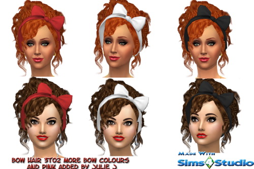 Sims 4 3to4 Bow Hair updated at Julietoon – Julie J