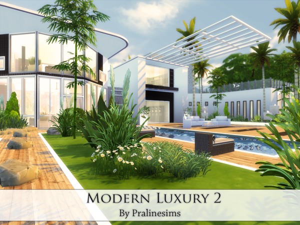 Sims 4 Modern Luxury 2 house by Pralinesims at TSR