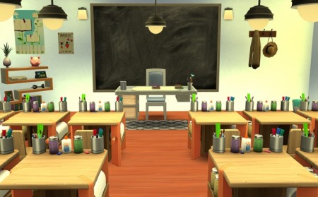 Two dogs and an olive painting blackboard recolor by nightstar at Mod The Sims