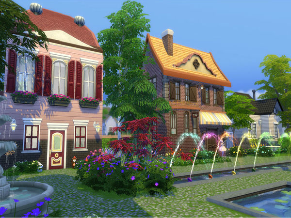 Sims 4 Welch Town Square by Ineliz at TSR