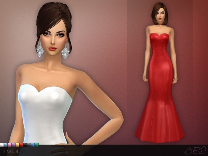 Sims 4 SIMPLE MERMAID SILHOUETTE DRESS at BEO Creations
