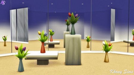 Sims 4 Vases and tulips recolors at Khany Sims