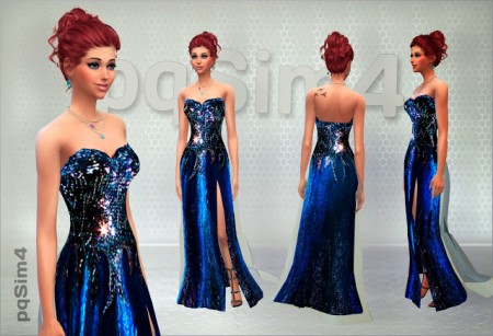 Bright Night Party Dress at pqSims4 » Sims 4 Updates