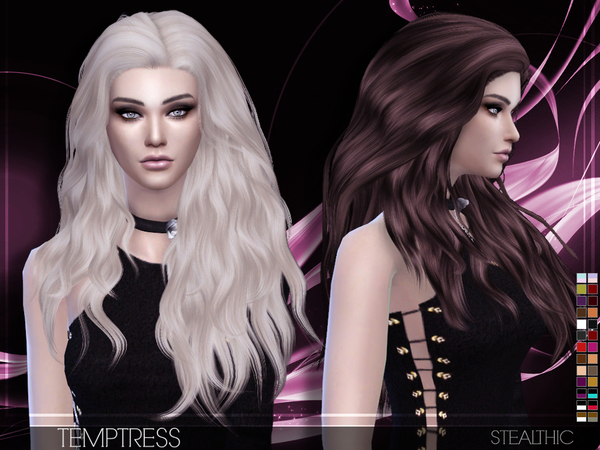 Sims 4 Temptress Female Hair by Stealthic at TSR