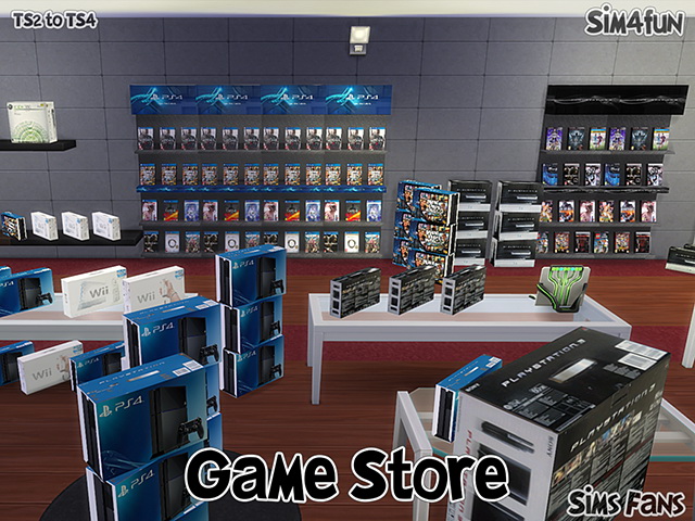 Sims 4 TS2 to TS4 Game Store by Sim4fun at Sims Fans