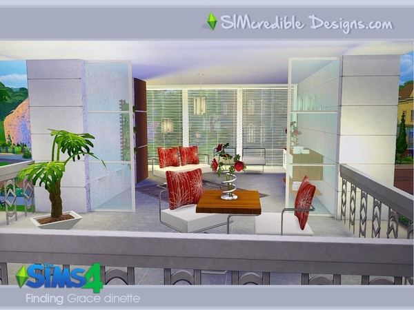 Sims 4 Finding Grace Dinette by SIMcredible! at TSR