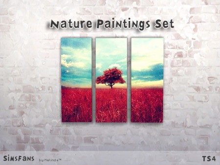 Nature Paintings Set by Melinda at Sims Fans
