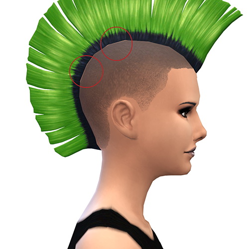 Sims 4 Mohawk conversion at Jorgha Haq