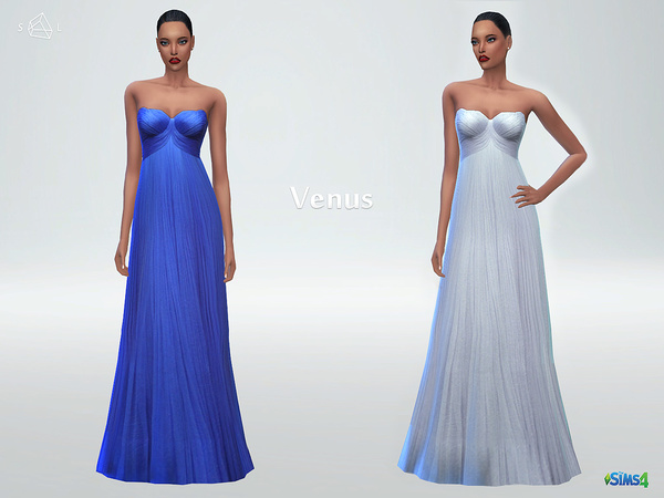 Sims 4 VENUS silk tulle gown by Starlord at TSR