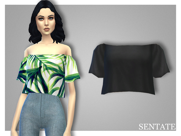 Sims 4 Daphne Crop Top by Sentate at TSR